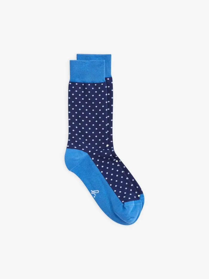 WomenMen Agns B Lingerie and Socks Blue Cotton Lary Spots Socks