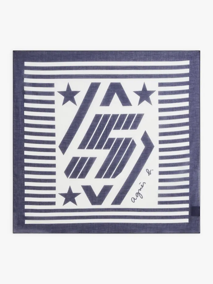 WomenMen Agns B Scarves Blue Bandana 034agns B X Renault034 In Cotton