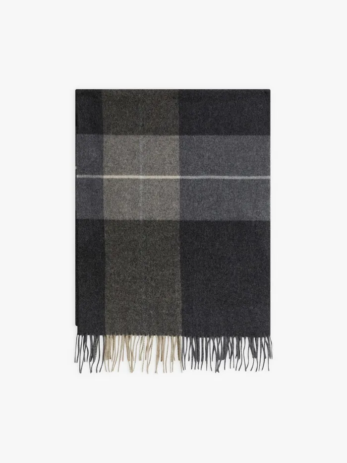 WomenMen Agns B Scarves Grey Wool Kelvin Scarf