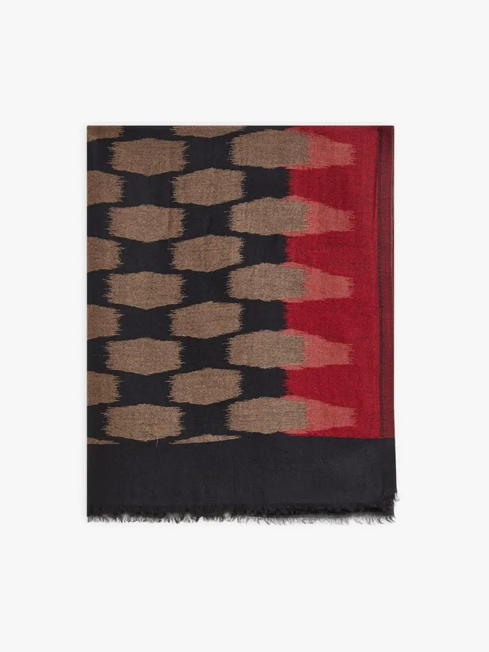 WomenMen Agns B Scarves Red Wool And Silk Claude Scarf