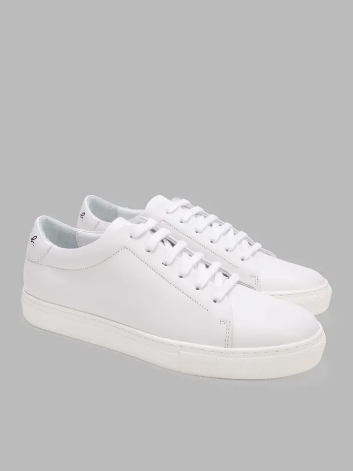 WomenMen Agns B Sneakers White Baptiste Plonge Lambskin Leather Trainers