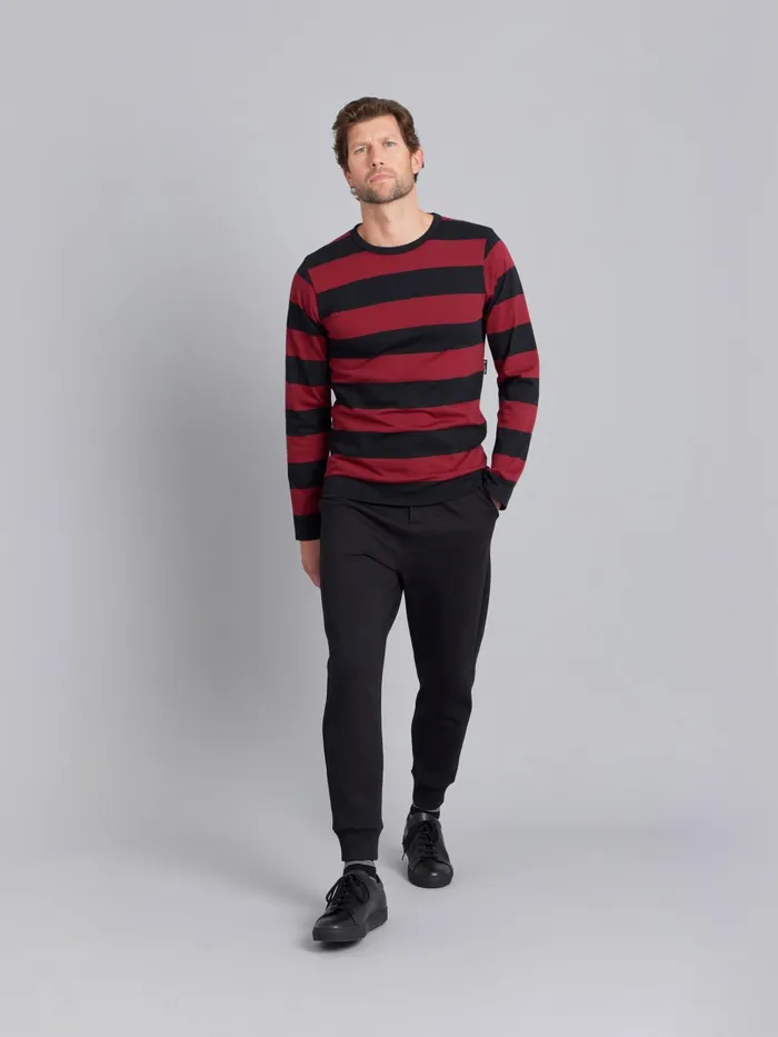 WomenMen Agns B Tshirts and Tank Tops Red And Black Wide Striped Coulos Tshirt