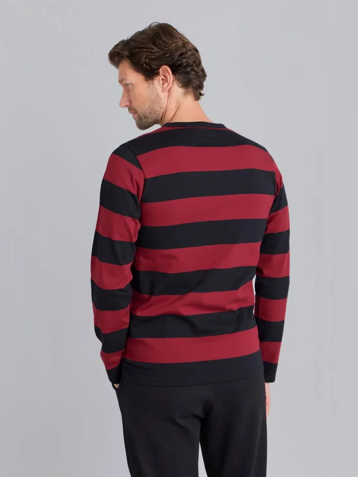 WomenMen Agns B Tshirts and Tank Tops Red And Black Wide Striped Coulos Tshirt