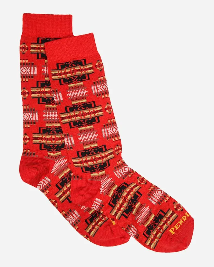 WomenMen CHIEF JOSEPH CREW SOCKS Black Pendleton Socks
