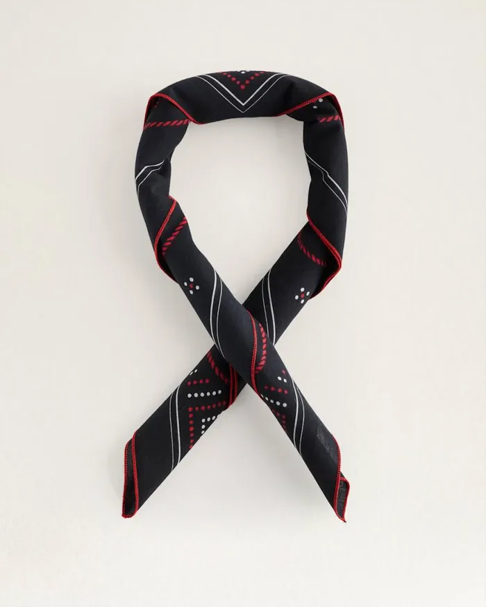WomenMen COWBOY SCENE BANDANA Black Pendleton Scarves and Wraps