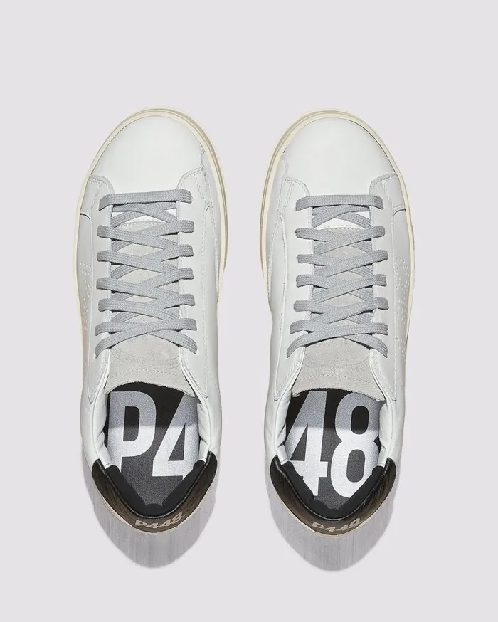 WomenMen Low Tops P448 John WhiteBlack