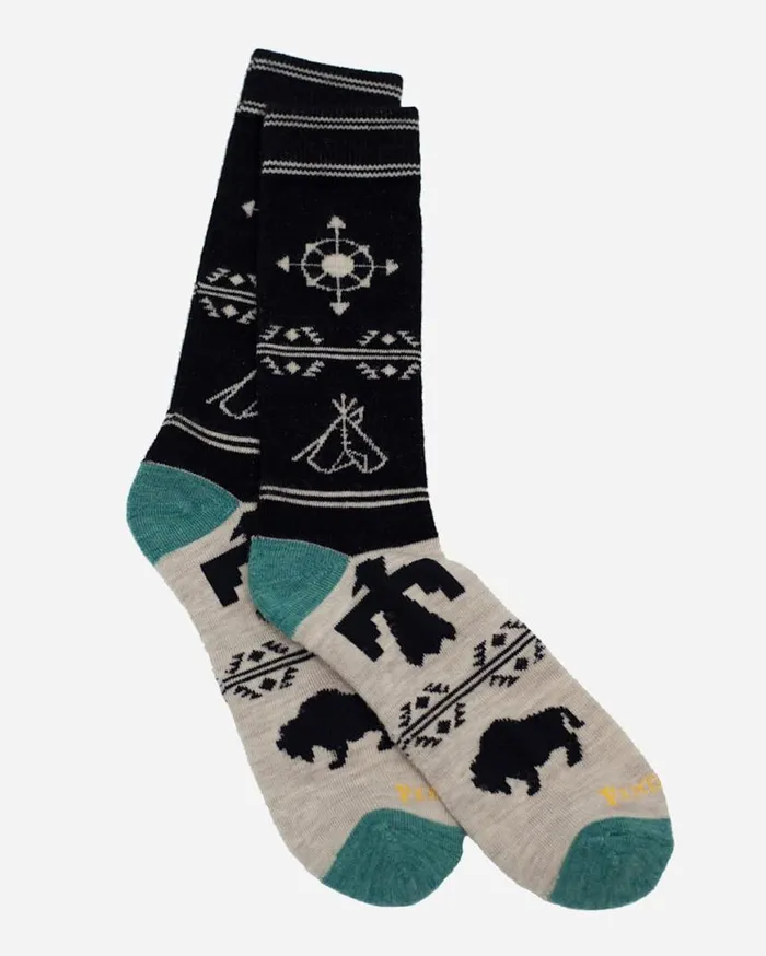 WomenMen NAVIGATOR CAMP SOCKS Black Pendleton Socks