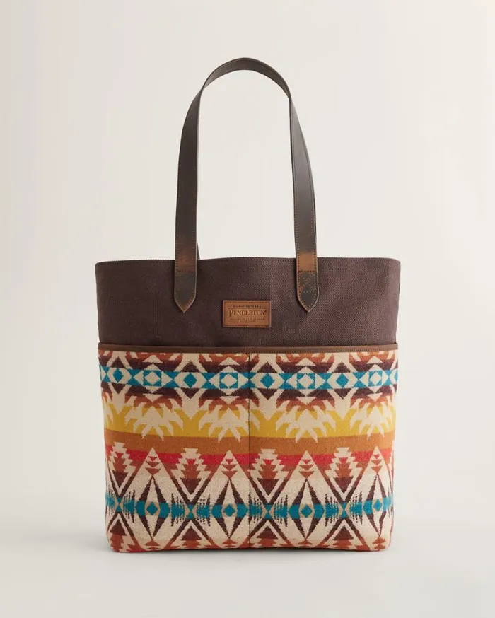 WomenMen PASCO WOOLLEATHER MARKET TOTE Sunset Multi Pendleton Totes