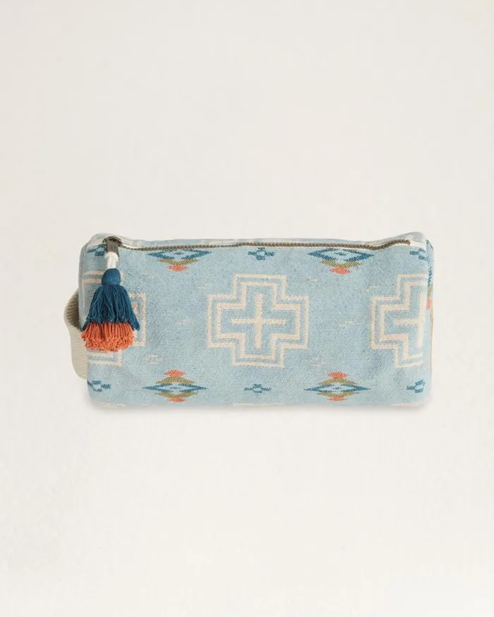 WomenMen SAN MARINO COTTON COSMETIC BAG Light Blue Pendleton Luggage and Travel