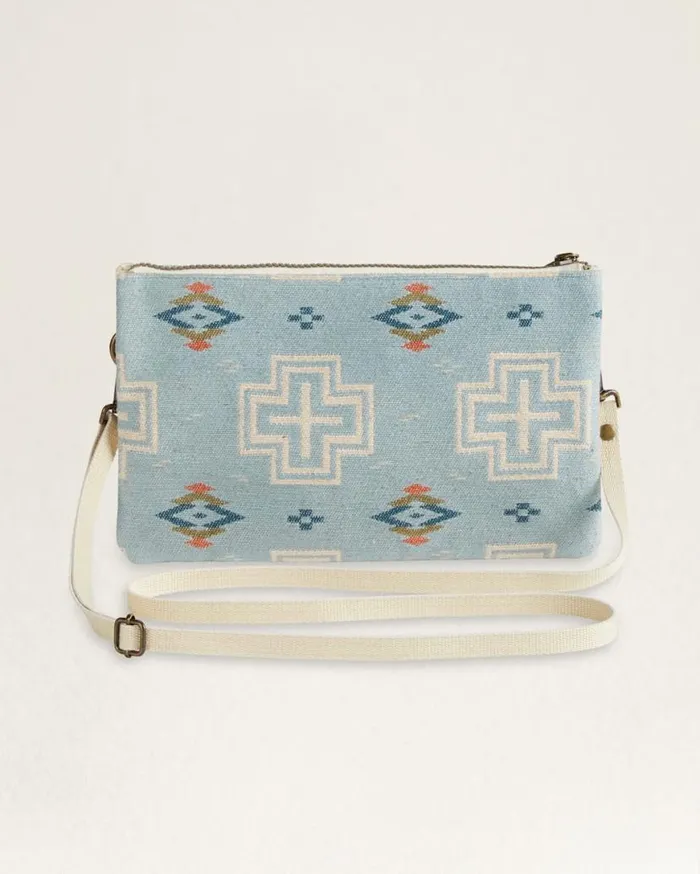 WomenMen SAN MARINO COTTON LARGE THREE POCKET KEEPER Light Blue Pendleton Wallets and Handbags