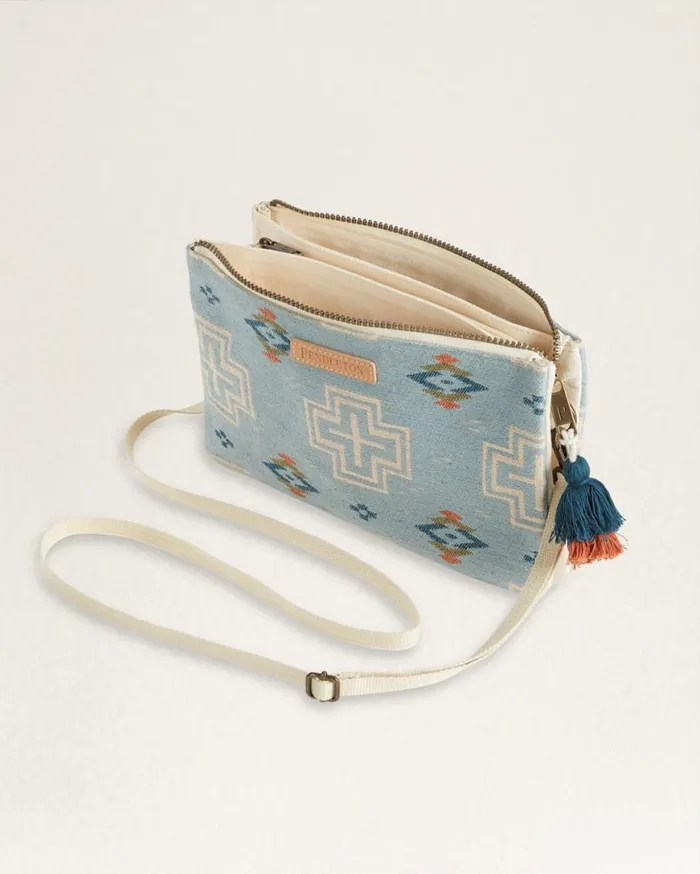 WomenMen SAN MARINO COTTON LARGE THREE POCKET KEEPER Light Blue Pendleton Wallets and Handbags