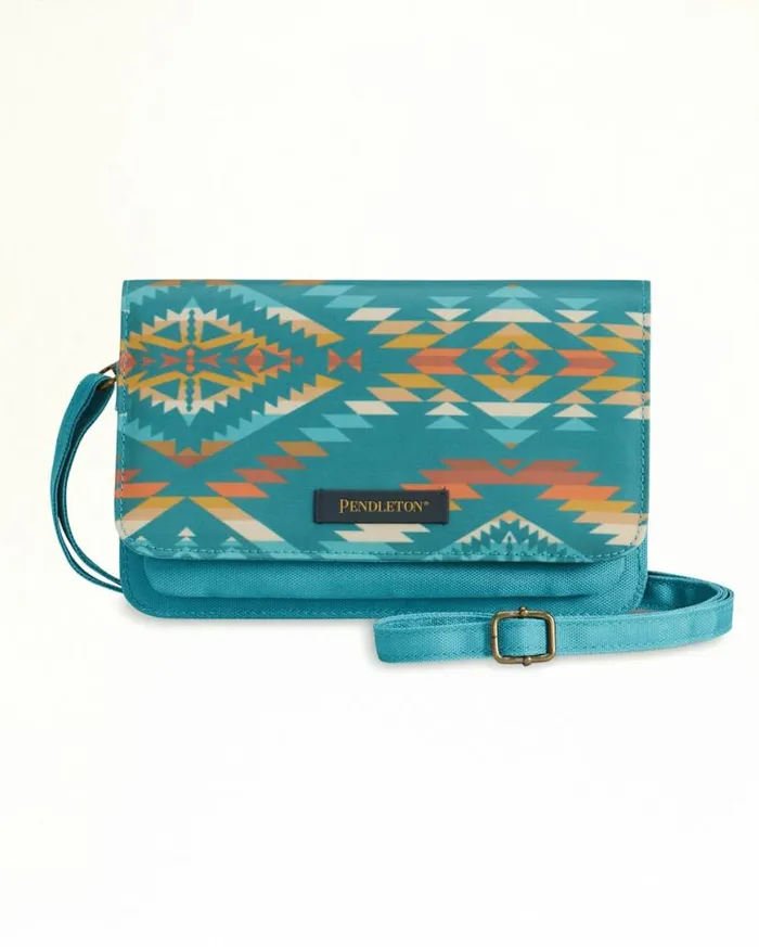 WomenMen SUMMERLAND BRIGHT CANOPY CANVAS CROSSBODY WALLET Turquoise Pendleton Wallets and Handbags WomenMen SUMMERLAND BRIGHT CANOPY CANVAS CROSSBODY WALLET Turquoise Pendleton Wallets and Handbags
