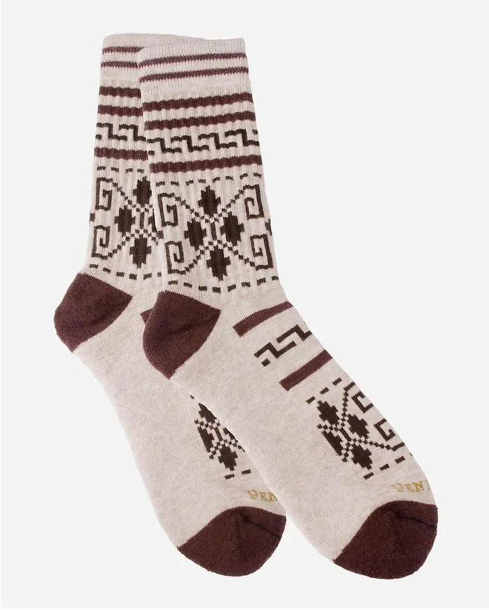 WomenMen WESTERLEY CAMP SOCKS Brown Pendleton Socks