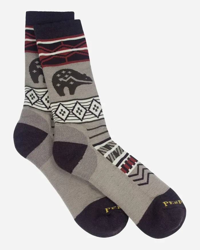 WomenMen WILD WONDER CAMP SOCKS Brown Pendleton Socks