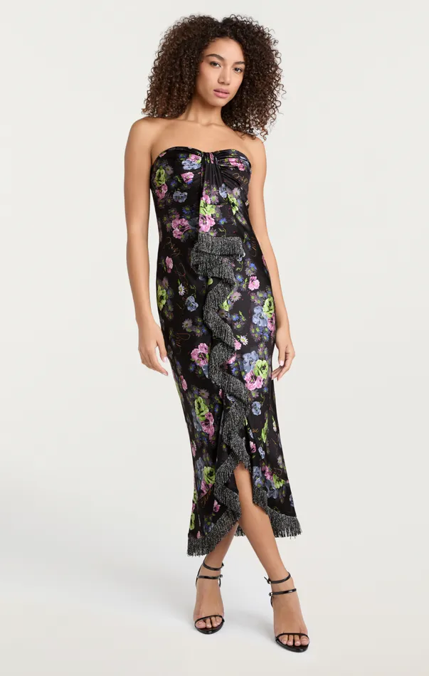 Women Midnight Bloom Elise Dress Midnightmulti Cinq Sept Cocktail and Evening