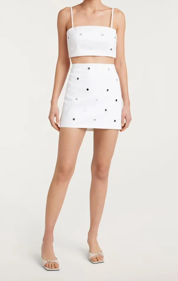 Women Mirror Denim Doris Skirt Whitewhite Cinq Sept Denim