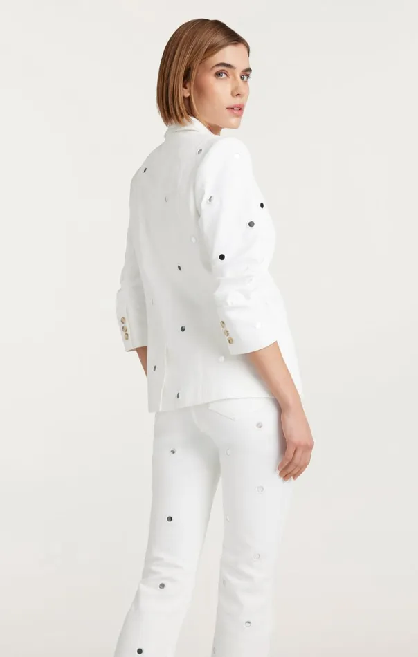 Women Mirror Denim Khloe Blazer White Cinq Sept Blazers