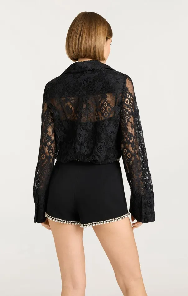 Women Missy Top Black Cinq Sept Long Sleeve Tops