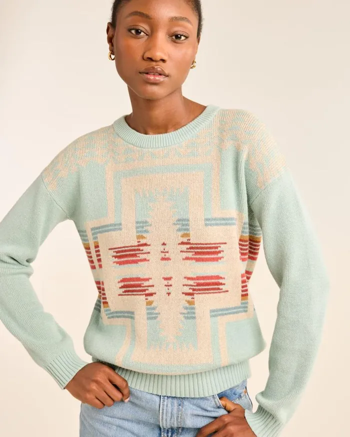 Women MONTERA COTTON SWEATER Bronze Multi Harding Pendleton Sweaters