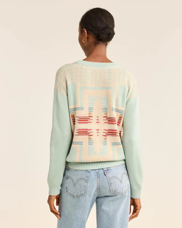 Women MONTERA COTTON SWEATER Bronze Multi Harding Pendleton Sweaters