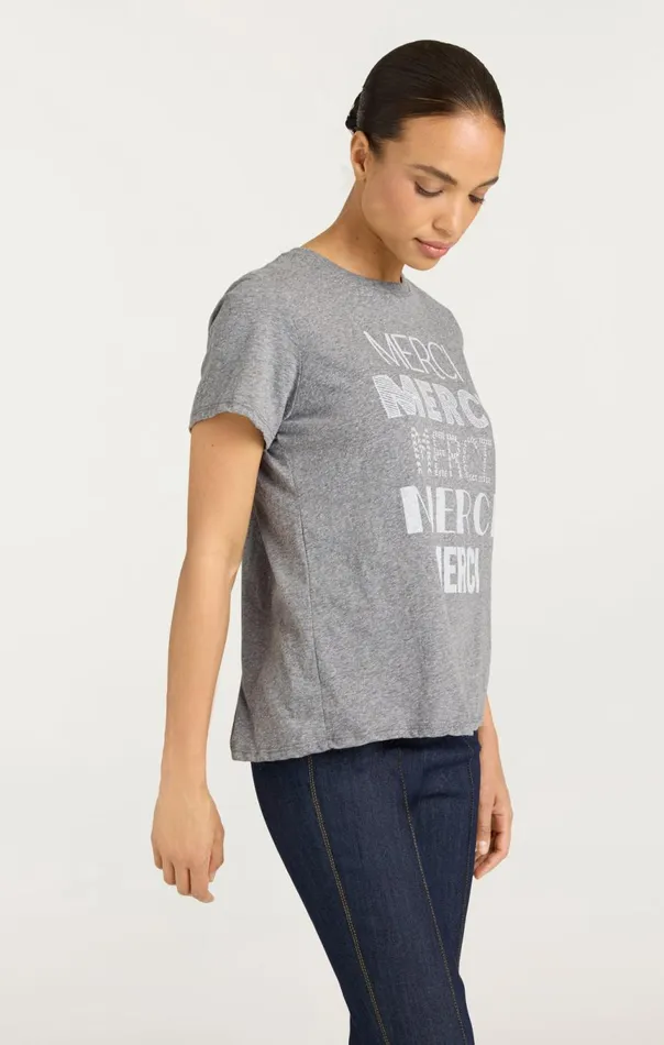 Women Multi Merci Tee Heathergreywhite Cinq Sept Tees