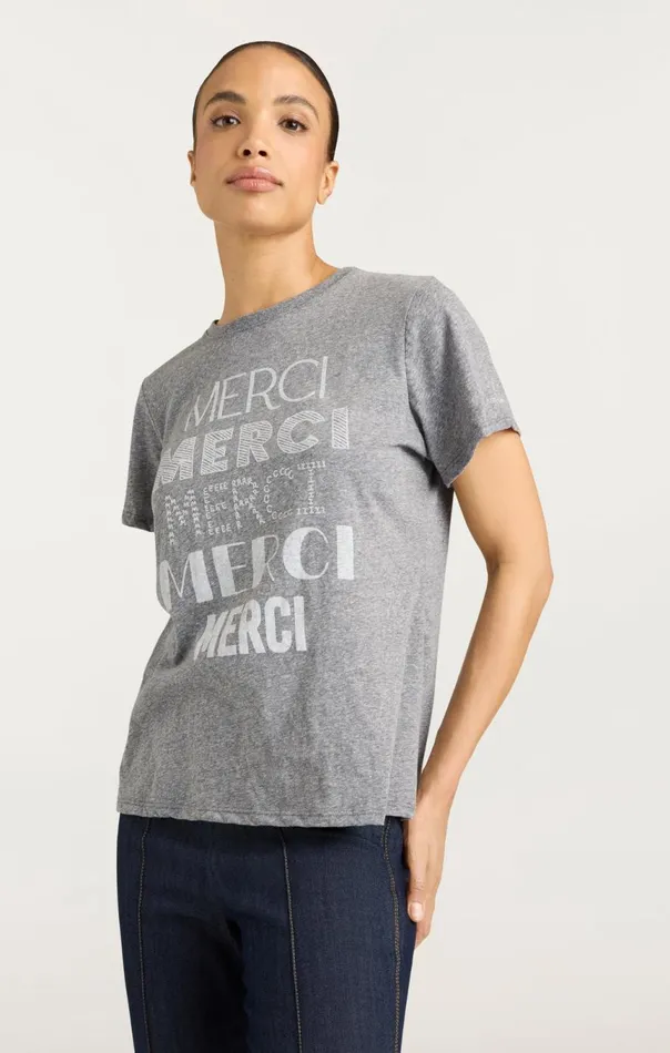Women Multi Merci Tee Heathergreywhite Cinq Sept Tees