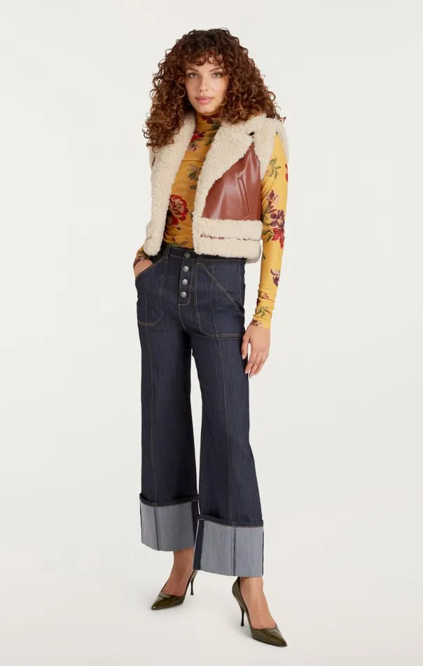 Women Nadia Vest Ivorymahogany Cinq Sept Outerwear