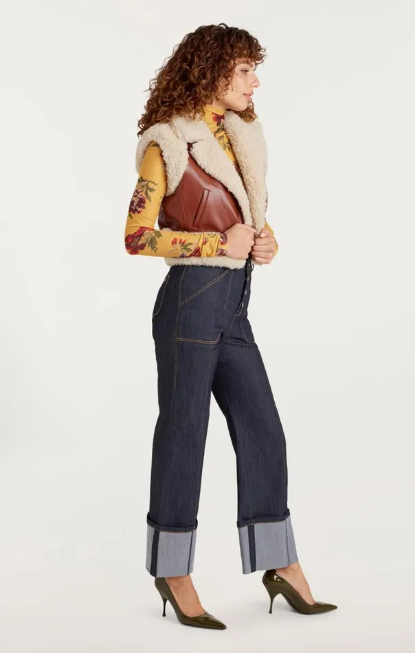 Women Nadia Vest Ivorymahogany Cinq Sept Outerwear