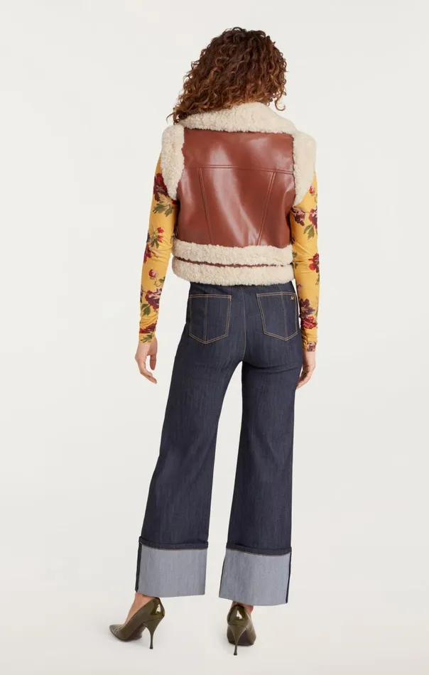 Women Nadia Vest Ivorymahogany Cinq Sept Outerwear