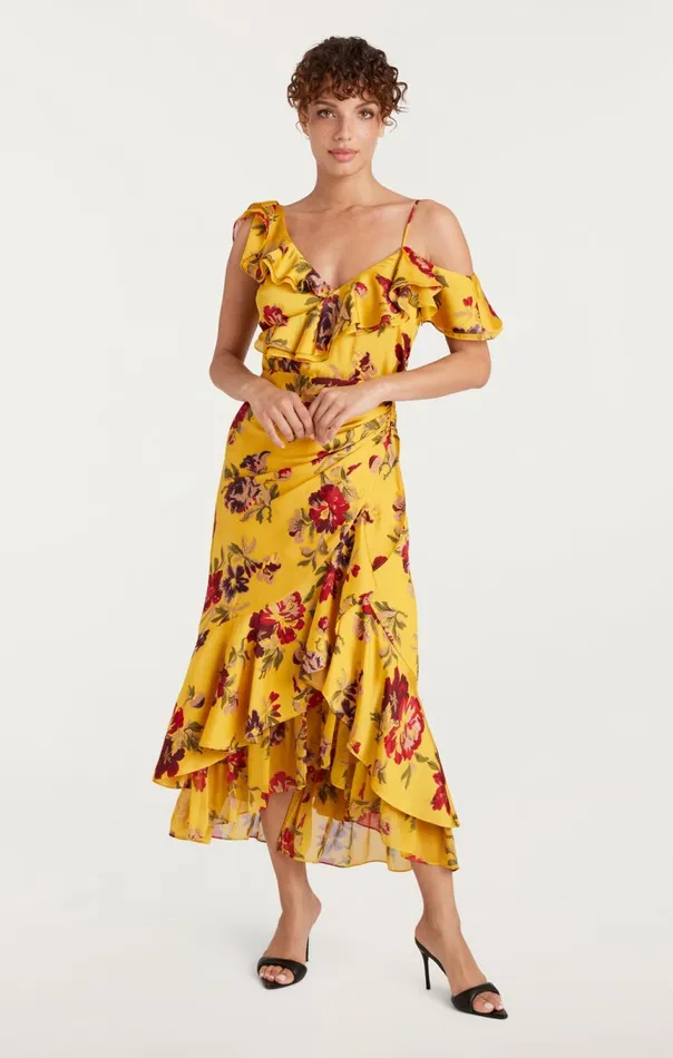 Women Nara Dress Deepgoldmulti Cinq Sept Cocktail and Evening