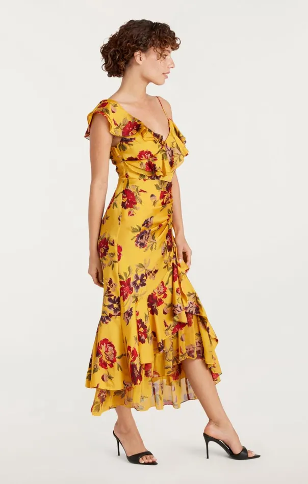 Women Nara Dress Deepgoldmulti Cinq Sept Cocktail and Evening