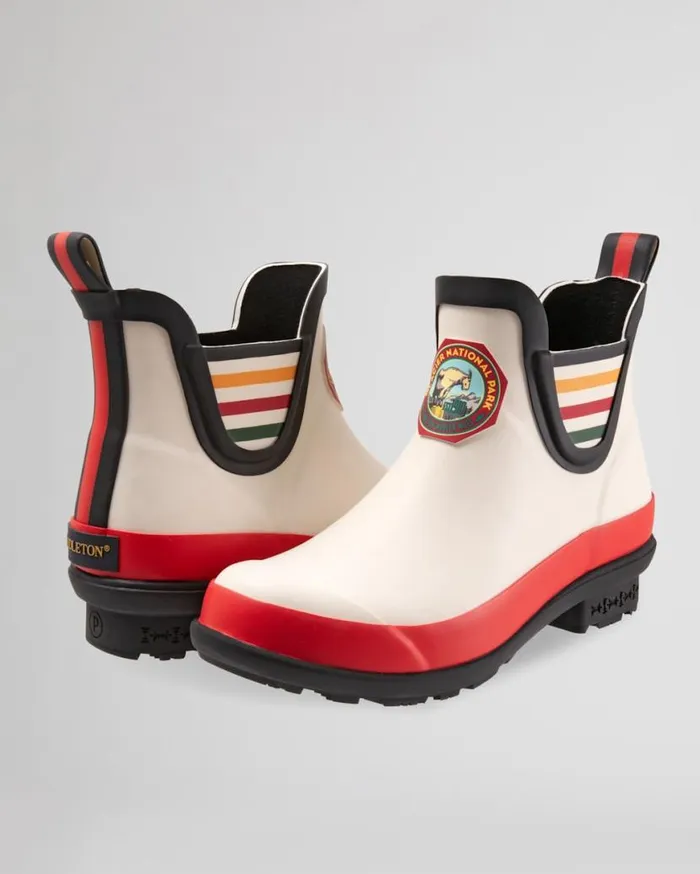 Women NATIONAL PARK CHELSEA RAIN BOOTS Glacier Park White Pendleton Boots