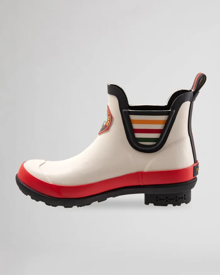 Women NATIONAL PARK CHELSEA RAIN BOOTS Glacier Park White Pendleton Boots