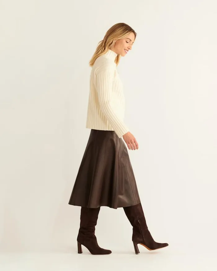 Women OVERSIZED MOCKNECK PULLOVER Ivory Pendleton Sweaters