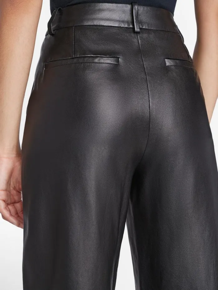 Women Pants FRAME High Rise Relaxed Leather Trouser 8212 Noir Women Pants FRAME High Rise Relaxed Leather Trouser 8212 Noir