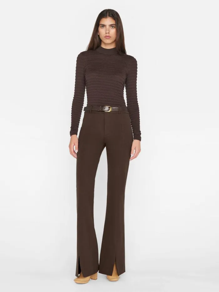 Women Pants FRAME Le High Flare Split Trouser 8212 Espresso Women Pants FRAME Le High Flare Split Trouser 8212 Espresso