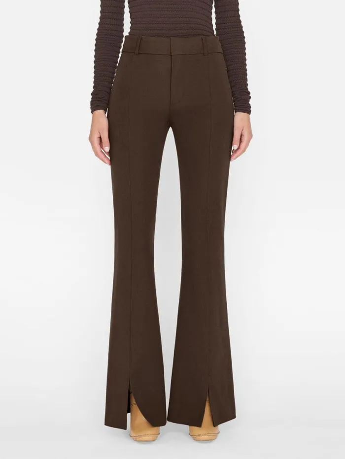 Women Pants FRAME Le High Flare Split Trouser 8212 Espresso Women Pants FRAME Le High Flare Split Trouser 8212 Espresso