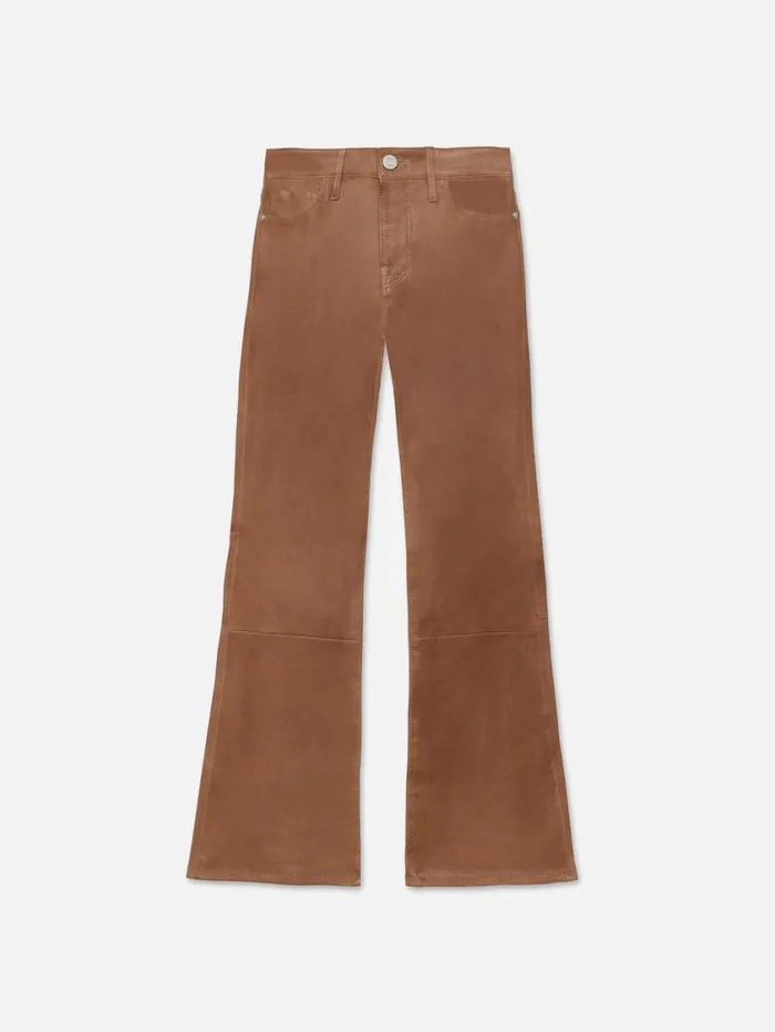 Women Pants FRAME Leather Le Crop Mini Boot 8212 Tobacco