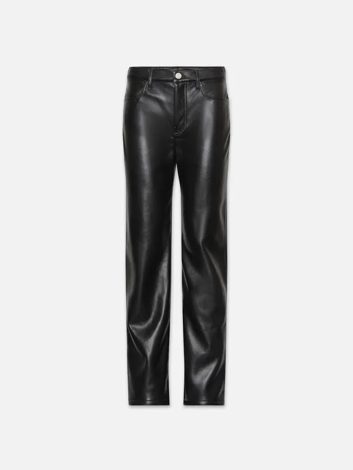 Women Pants FRAME Recycled Leather Le Jane Crop 8212 Noir