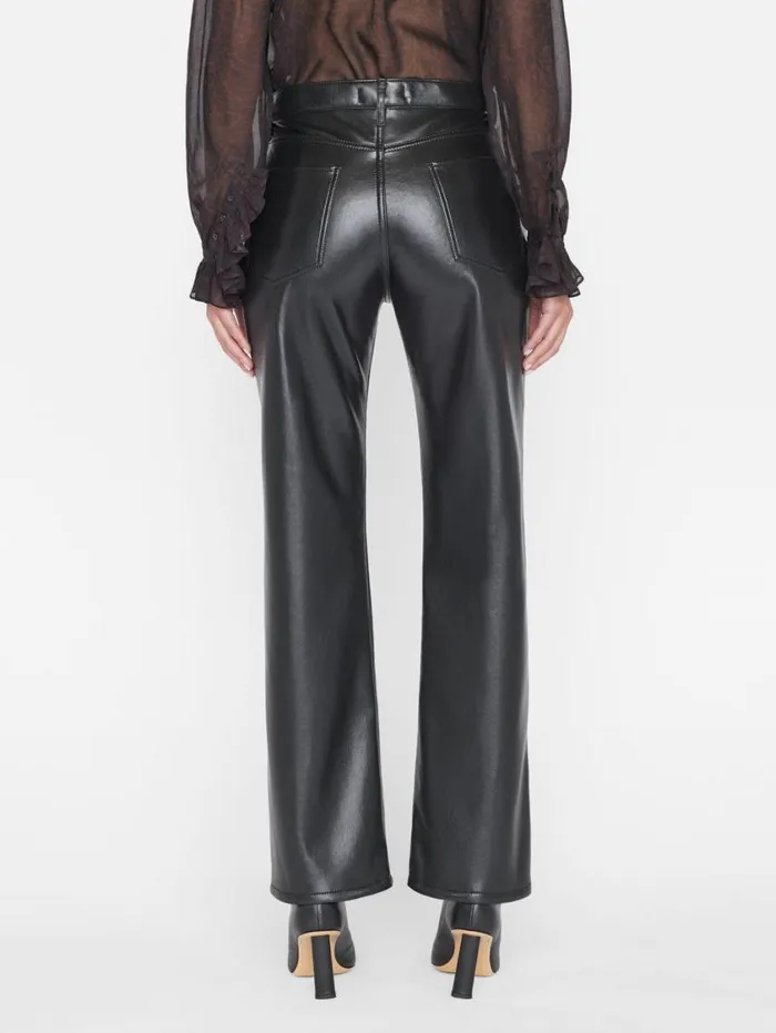 Women Pants FRAME Recycled Leather Le Jane Crop 8212 Noir
