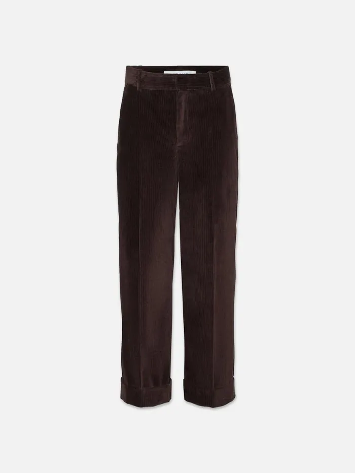 Women Pants FRAME Relaxed Corduroy Trouser 8212 Espresso