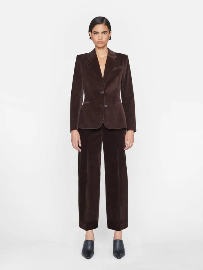 Women Pants FRAME Relaxed Corduroy Trouser 8212 Espresso Women Pants FRAME Relaxed Corduroy Trouser 8212 Espresso