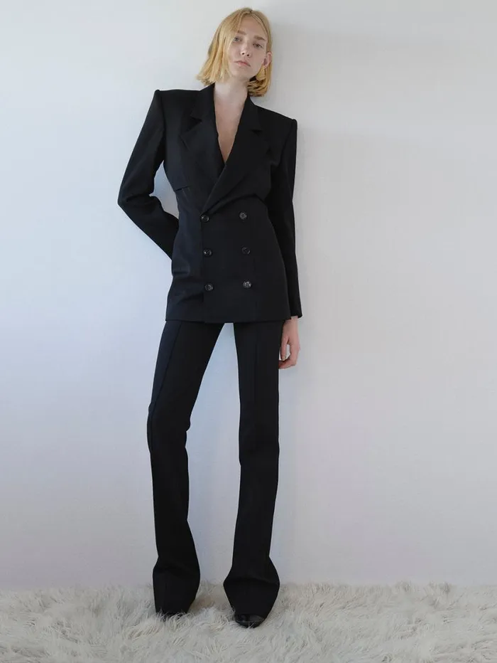 Women Pants FRAME The Slim Stacked Trouser 8212 Black Women Pants FRAME The Slim Stacked Trouser 8212 Black