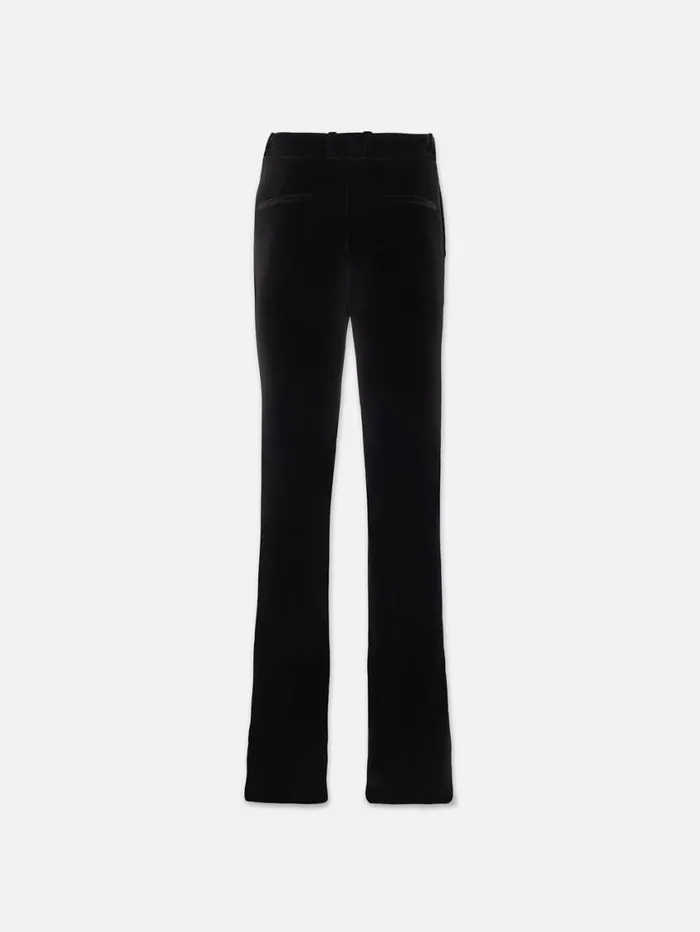 Women Pants FRAME The Slim Stacked Velvet Trouser 8212 Black