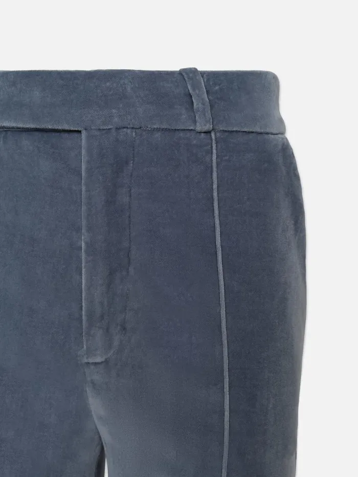 Women Pants FRAME The Slim Stacked Velvet Trouser 8212 Denim Blue Women Pants FRAME The Slim Stacked Velvet Trouser 8212 Denim Blue