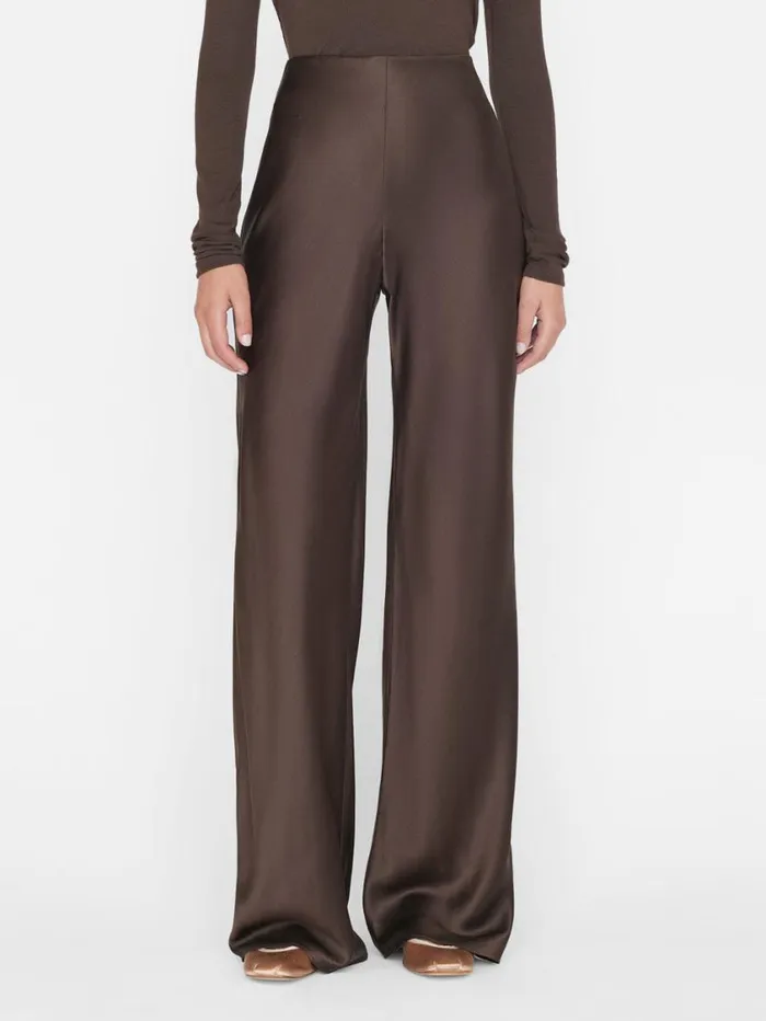 Women Pants FRAME Wide Leg Pull On Pant 8212 Espresso Women Pants FRAME Wide Leg Pull On Pant 8212 Espresso