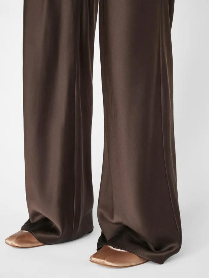 Women Pants FRAME Wide Leg Pull On Pant 8212 Espresso Women Pants FRAME Wide Leg Pull On Pant 8212 Espresso