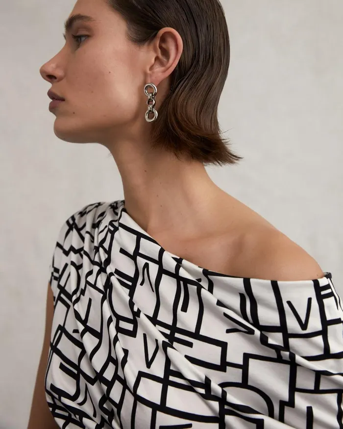 Women Percy Top Logo Love Ivory DVF Tops