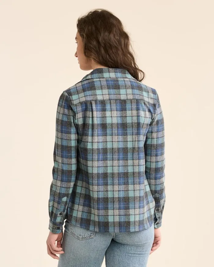 Women PLAID BOARD SHIRT Blue Original Surf Pendleton Shirts and Blouses