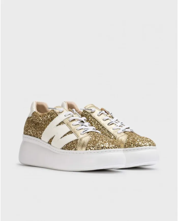 Women Platinum Glitter DORITA Sneaker Wonders Platforms Women Platinum Glitter DORITA Sneaker Wonders Platforms